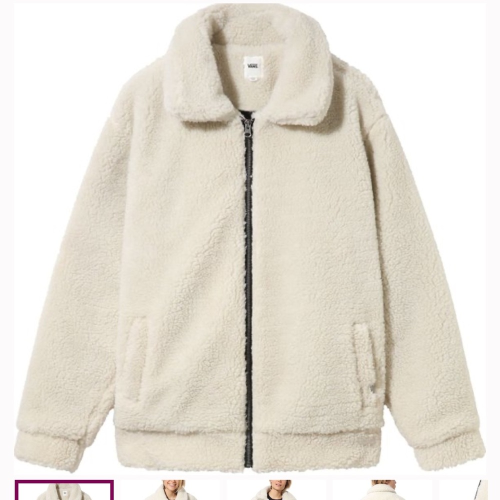 Vans Cream Sherpa Fleece Jacket